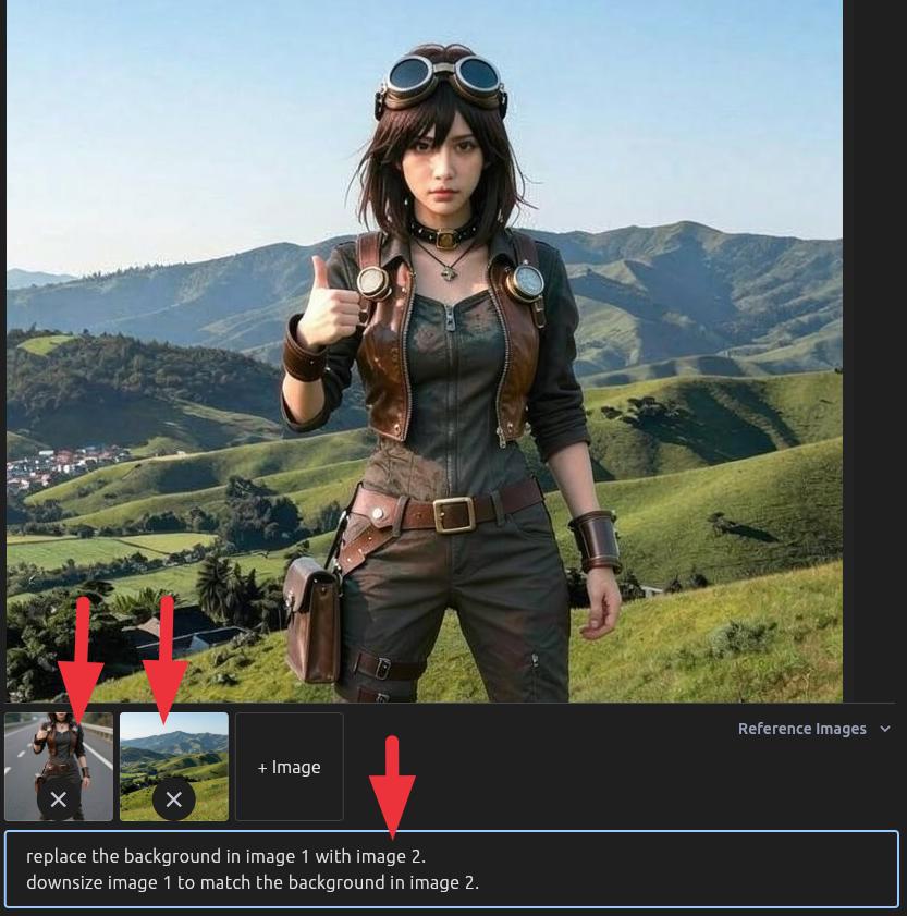 Change background using reference image