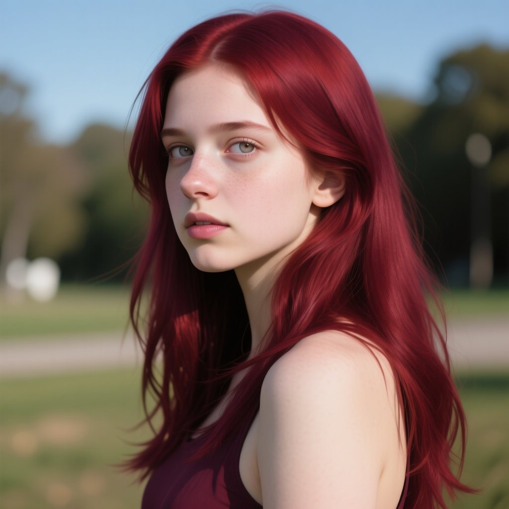 burgundy-red hair color