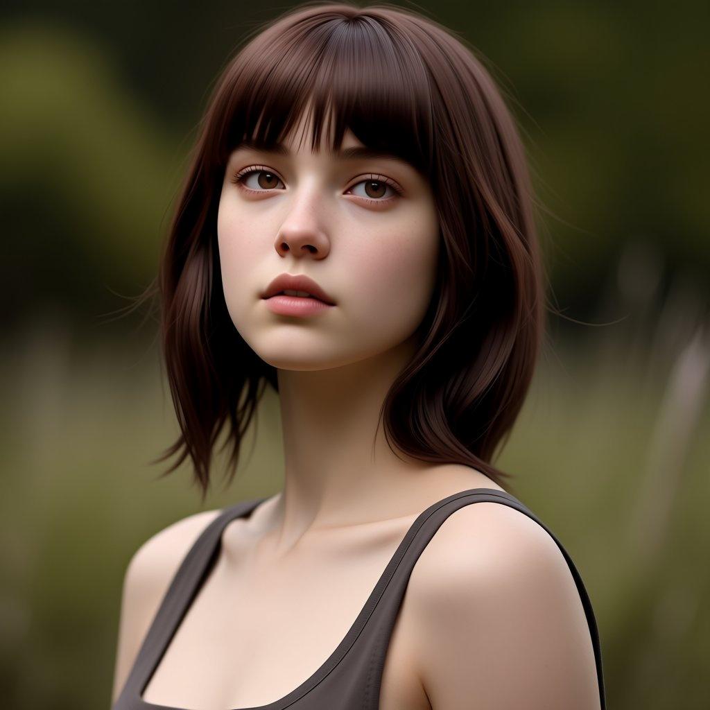 chocolate-brown hair color